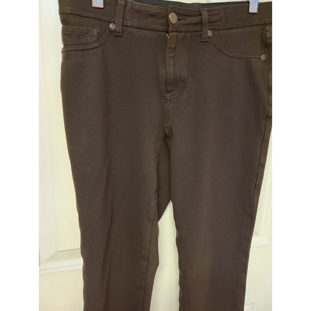 Chico's Women's‎ 0 Brown Rayon Slim Straight Leg Stretch Dress Pants Slacks